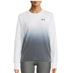 Under Armour Terry Crew Neck Gradient Sweatshirt white and Grey 1X